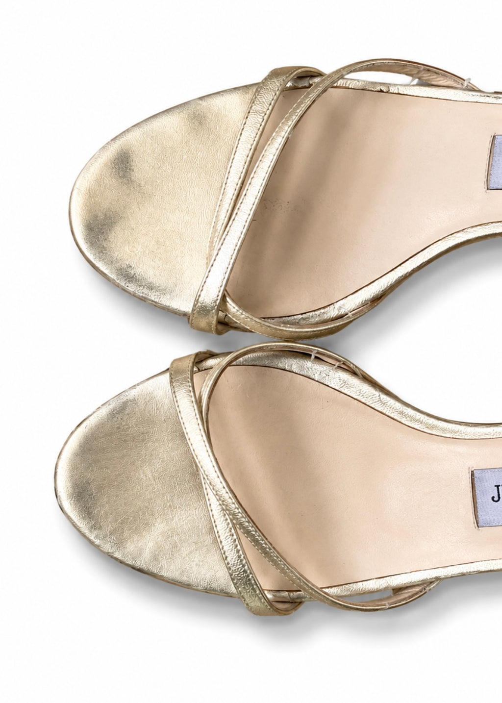 Sandales cuir doré Jimmy Choo, taille 37,5