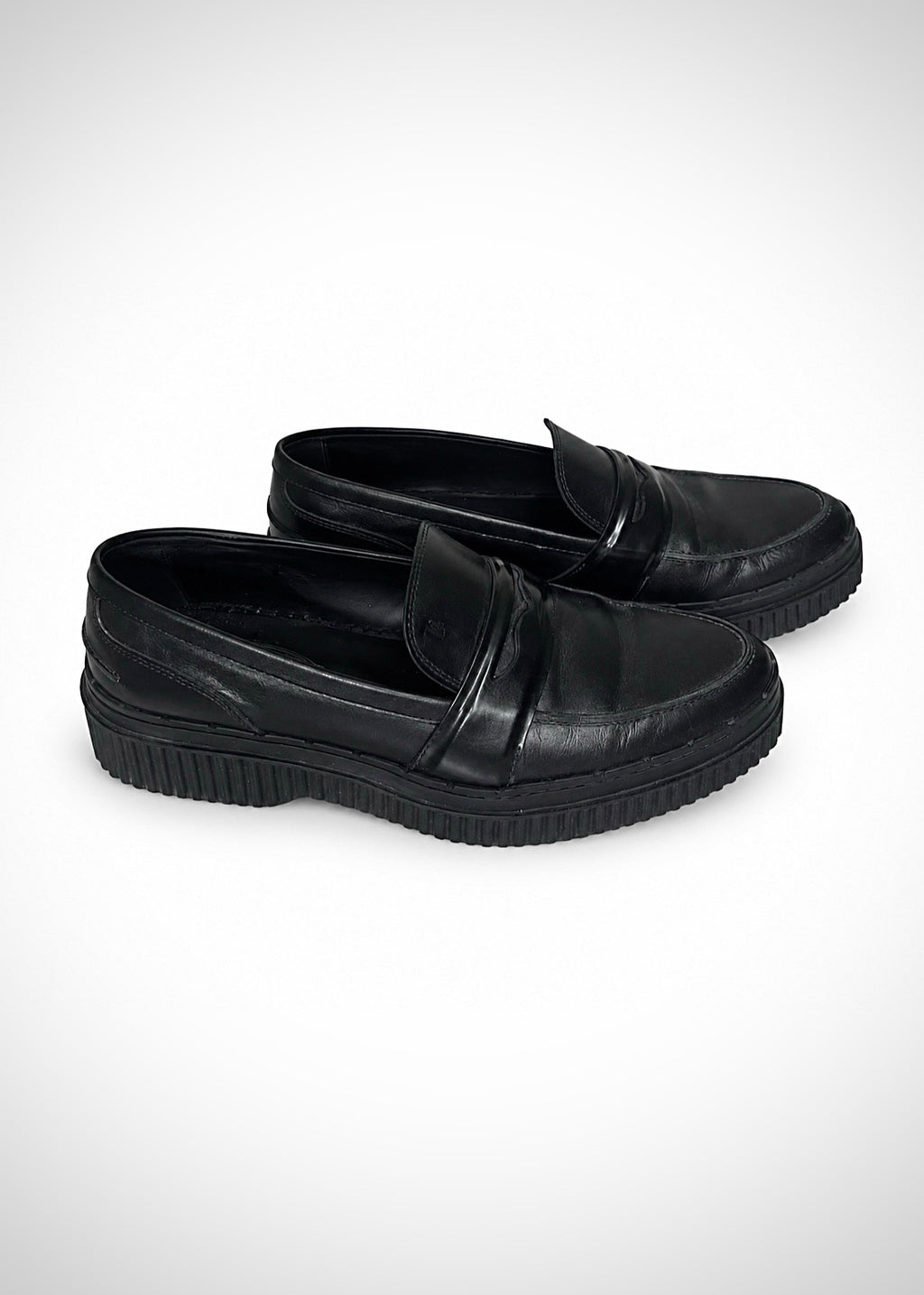 Mocassins Tod’s en cuir noir mat, taille 38,5