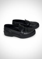 Mocassins Tod’s en cuir noir mat, taille 38,5