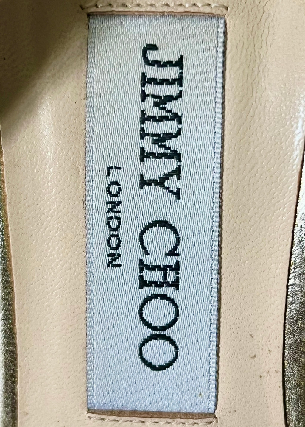 Sandales cuir doré Jimmy Choo, taille 37,5