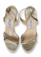 Sandales cuir doré Jimmy Choo, taille 37,5