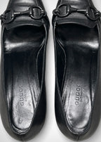 Escarpins noirs en cuir à bout pointu Gucci, taille 38,5