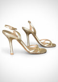 Sandales cuir doré Jimmy Choo, taille 37,5