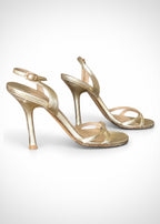 Sandales cuir doré Jimmy Choo, taille 37,5