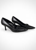 Escarpins noirs en cuir à bout pointu Gucci, taille 38,5