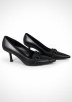 Escarpins noirs en cuir à bout pointu Gucci, taille 38,5