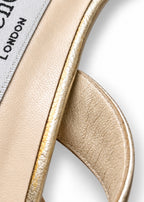 Sandales cuir doré Jimmy Choo, taille 37,5