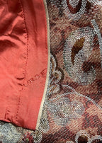 Veste tapisserie florale vintage à col velours Burberry, taille 34