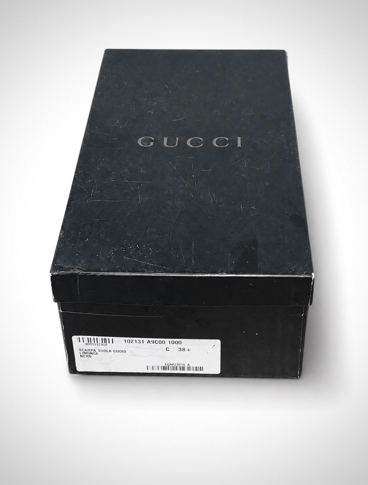 Escarpins noirs en cuir à bout pointu Gucci, taille 38,5