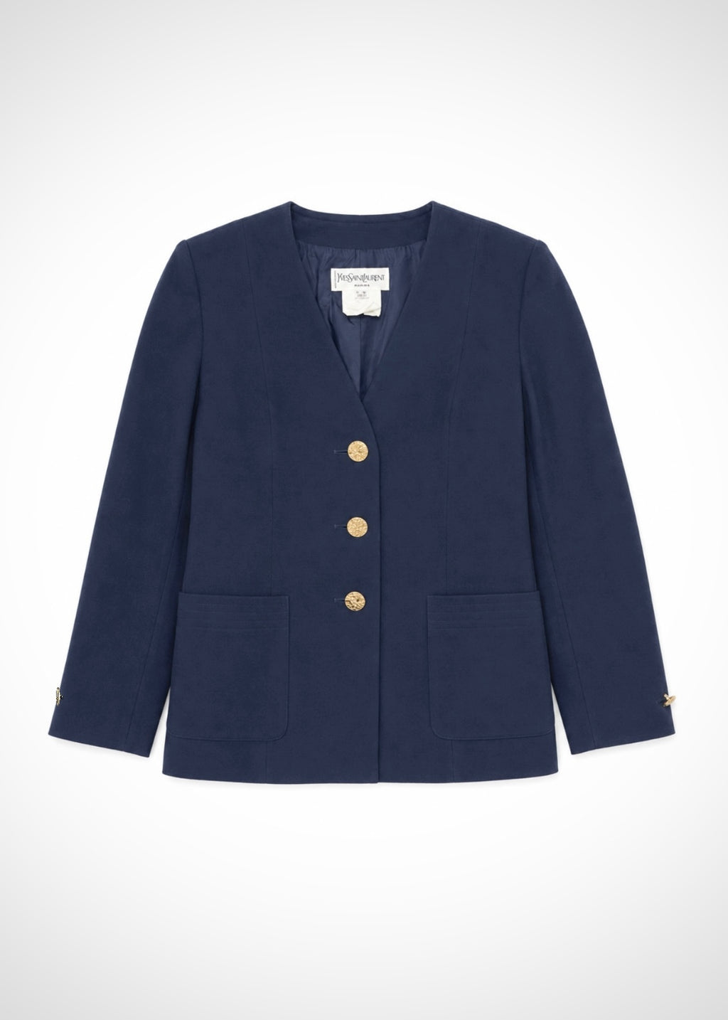 Veste Yves Saint Laurent bleu marine, taille 40